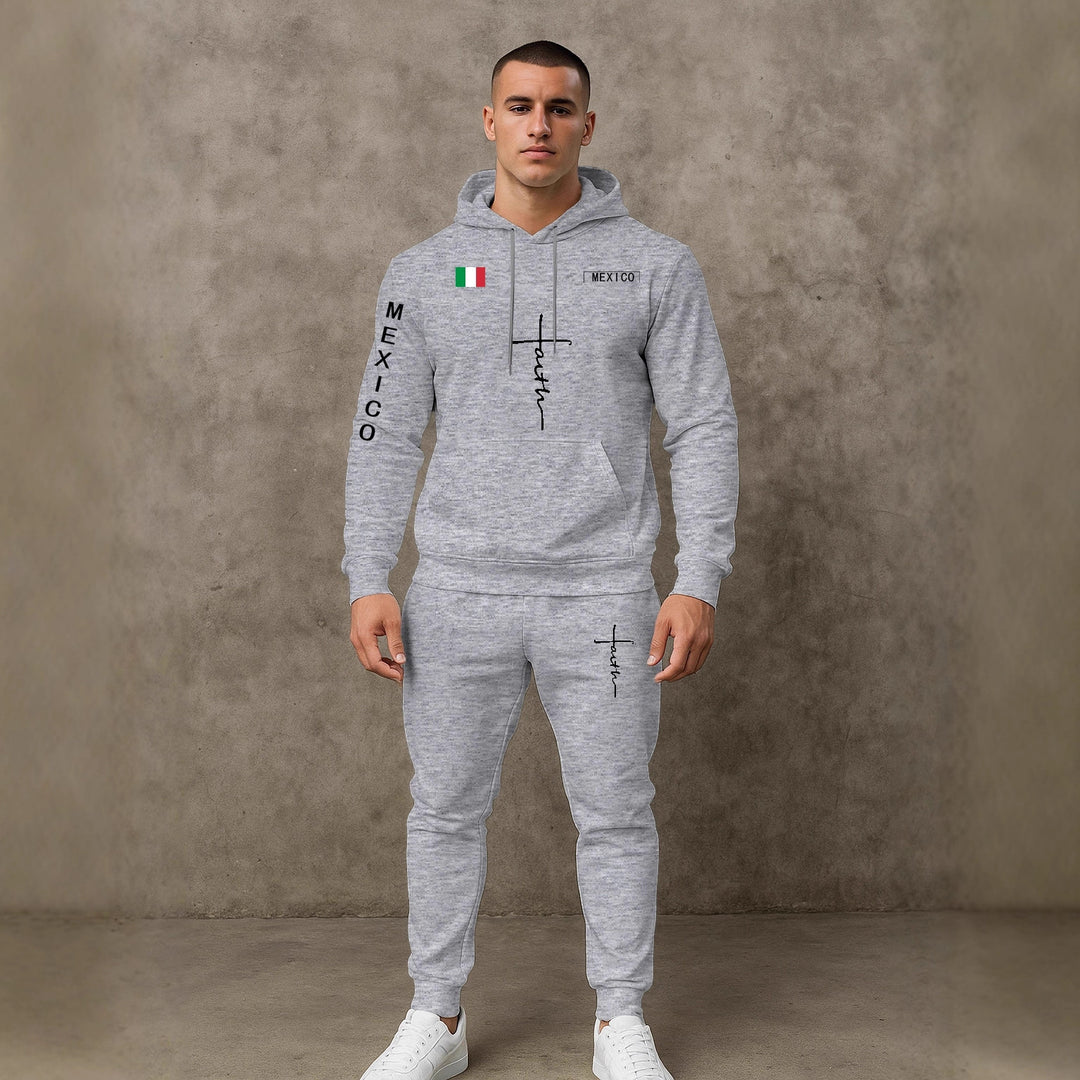 Herren Sport Hoodie und Jogginghose Set Aliams