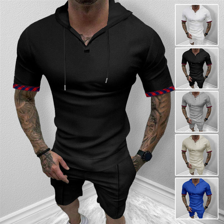 Herren Sportliches Kurzarm-Hoodie von Aliams