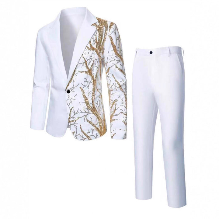 Herren Glamouröser Pailletten-Anzug mit kunstvollen Verzierungen Aliams