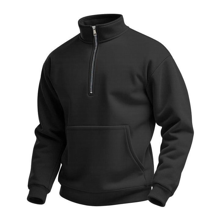 Herren Fleece Pullover mit hochklappbarem Kragen Aliams