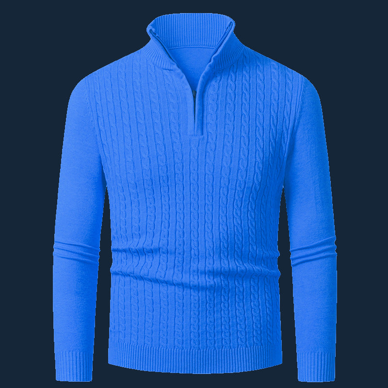 Herren Feinstrickpullover mit modischem Reißverschluss Aliams