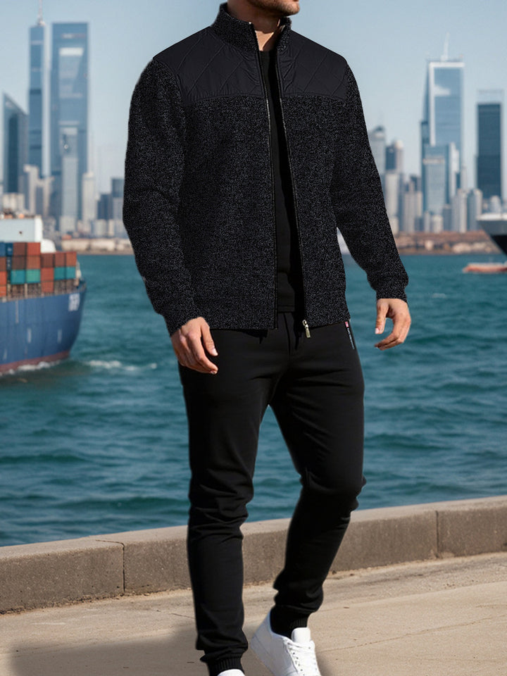 Herren Sportliche Jacke mit Querrippen-Muster und leicht gepolstertem Schulterbereich Aliams