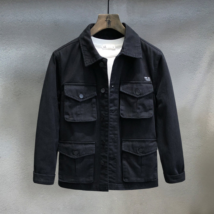 Herren vielseitige Utility-Jacke mit zahlreichen Funktionstaschen Aliams