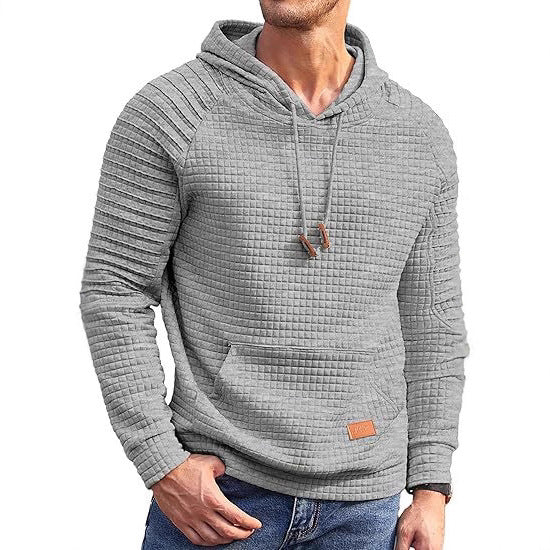 Herren Kapuzenpullover mit strukturiertem Stoff und lässigem Schnitt Aliams