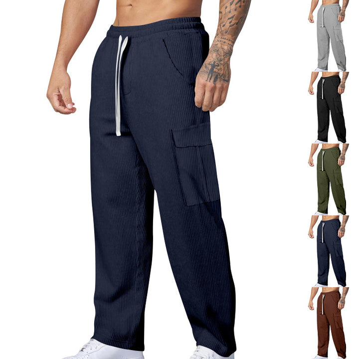 Herren Cargohose mit elastischem Bund und praktischen Taschen Aliams