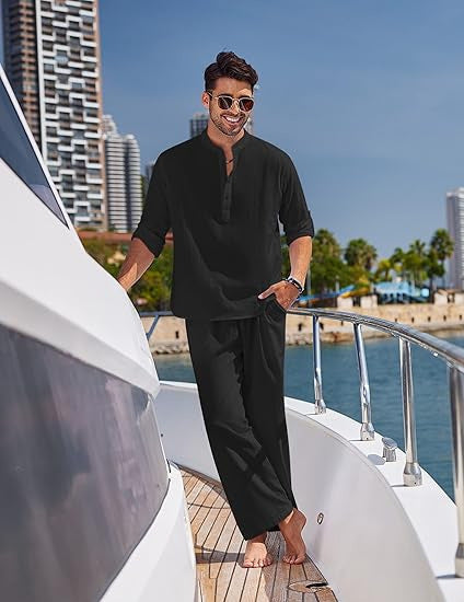 Herren Relaxed Fit Küsten Lounge Set Aliams