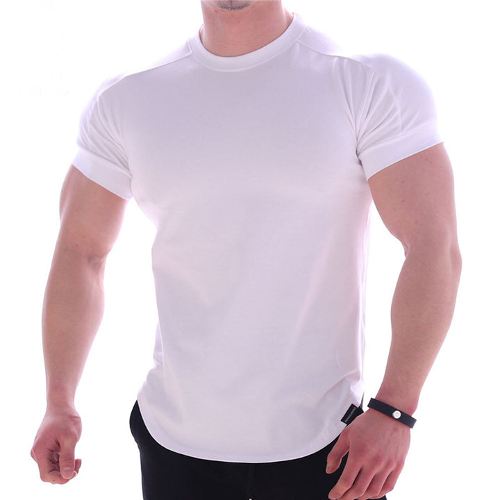 Herren sportliches Kurzarm-T-Shirt mit ergonomischem Schnitt und feuchtigkeitsregulierendem Material Aliams
