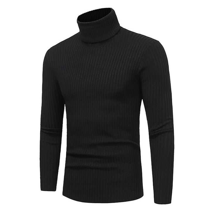 Herren Hochwertiger Rippenrollkragenpullover Aliams