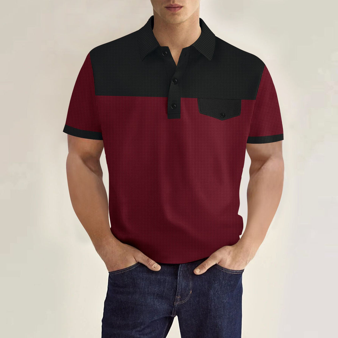 Herren Polohemd mit modernem Schnitt und gestreiftem Design Aliams