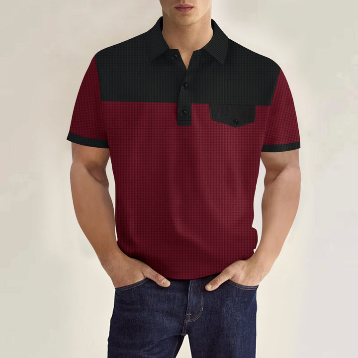 Herren Polohemd mit modernem Schnitt und gestreiftem Design Aliams