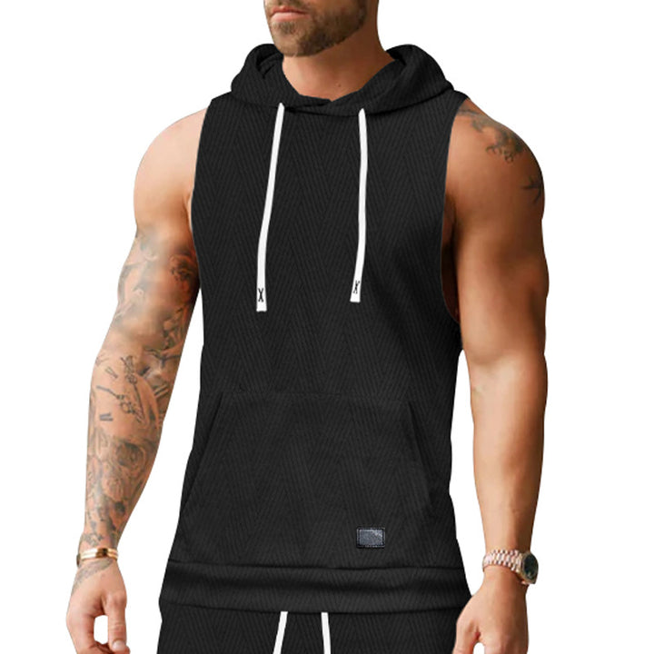 Unisex ärmelloses Kapuzenshirt mit Struktur Aliams