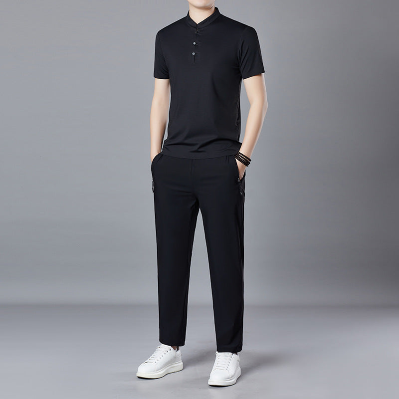 Herren sportliches Poloshirt mit Knopfleiste und modernen Akzenten Aliams