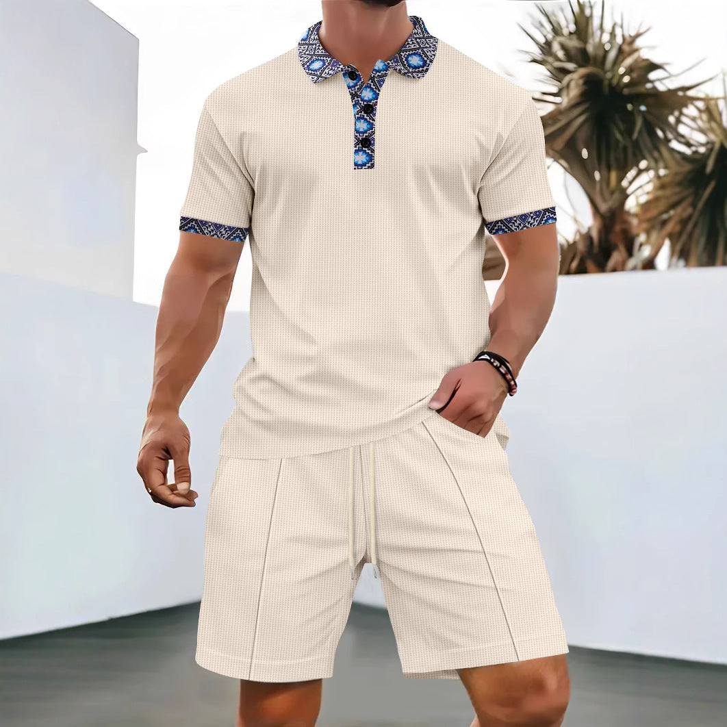 Herren Polohemd und Shorts Set Aliams