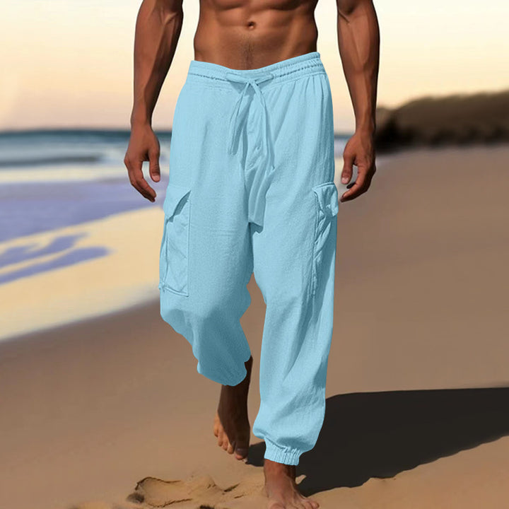 Herren Cargo-Hose mit elastischem Bund und praktischen seitlichen Taschen Aliams