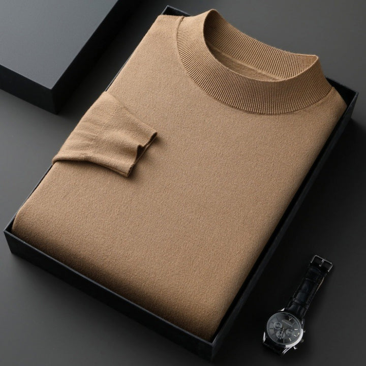 Herren eleganter Rundhalspullover aus feiner Baumwollmischung Aliams