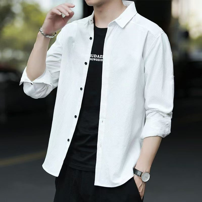 Herren klassische Langarmhemd Aliams