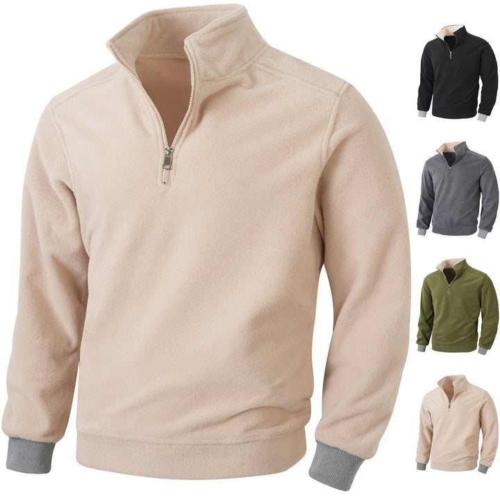 Herren Fleecejacke mit halblangem Reißverschluss Aliams