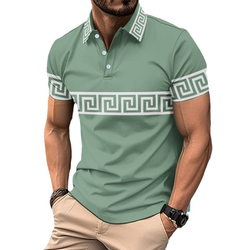 Herren Poloshirt mit modischem Muster und stilvollen Akzenten Aliams