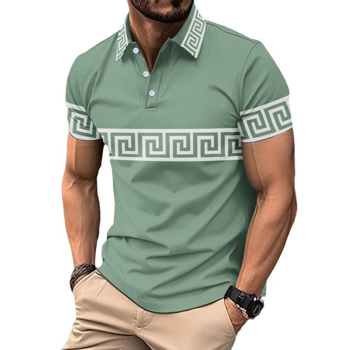 Herren Poloshirt mit modischem Muster und stilvollen Akzenten Aliams