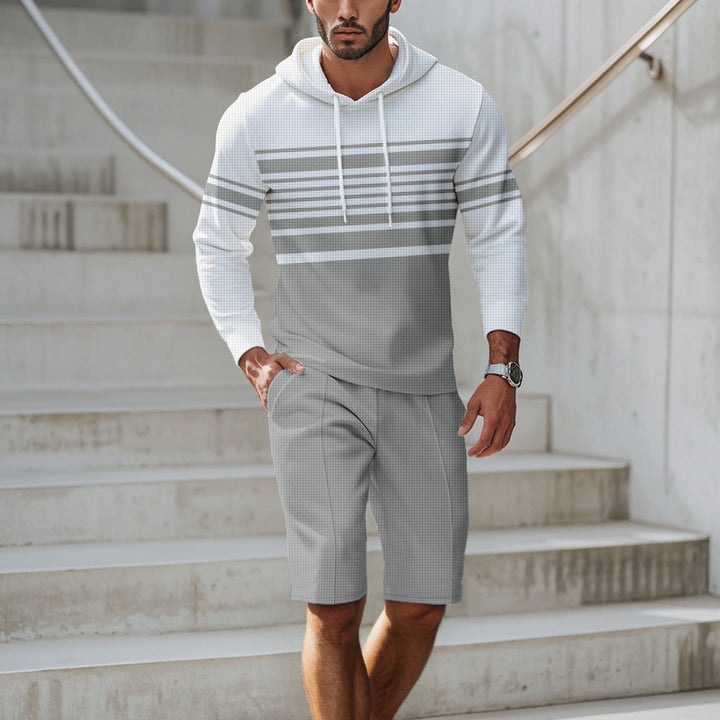 Herren Sportliches Kapuzenshirt mit strukturiertem Material und modernen Linien Aliams