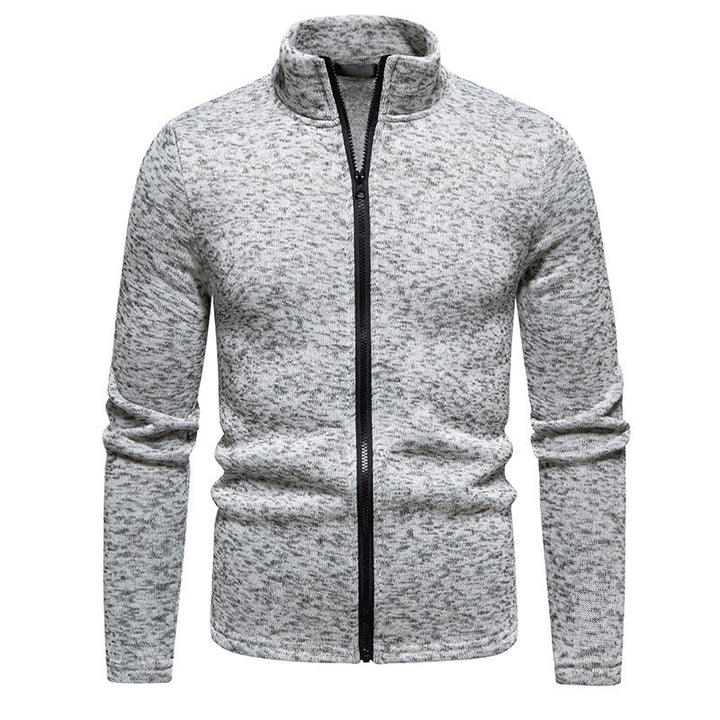 Herren Fleecejacke mit hohem Kragen und praktischem Reißverschluss Aliams
