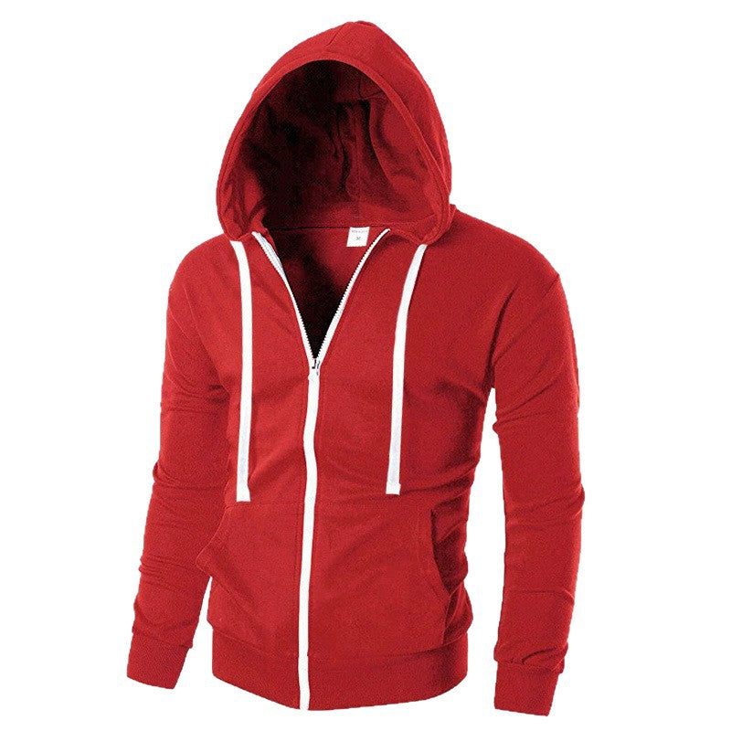 Herren sportlicher Sweatjacke mit durchgehendem Reißverschluss und praktischen Taschen Aliams