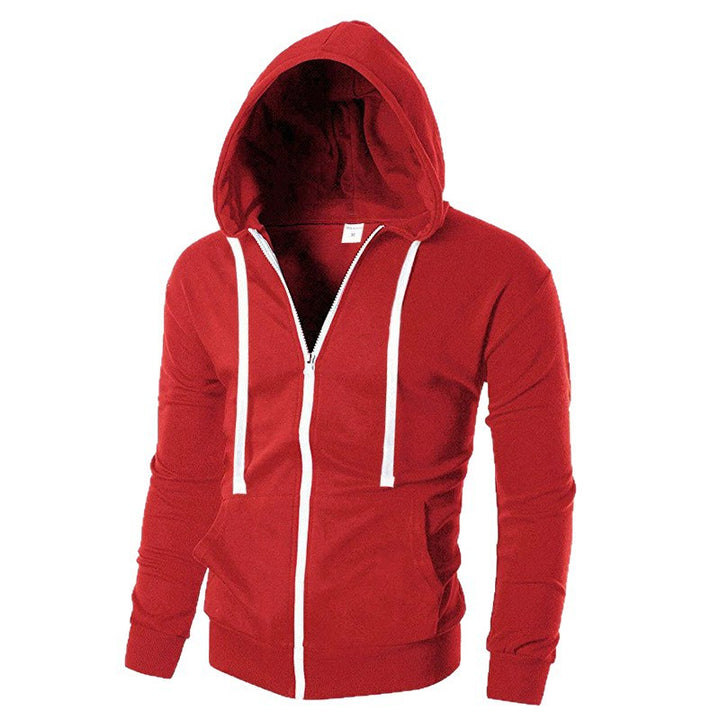 Herren sportlicher Sweatjacke mit durchgehendem Reißverschluss und praktischen Taschen Aliams