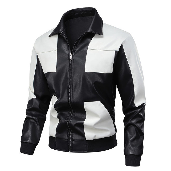 Herren stylische Bikerjacke mit modernen Kontrastdetails Aliams
