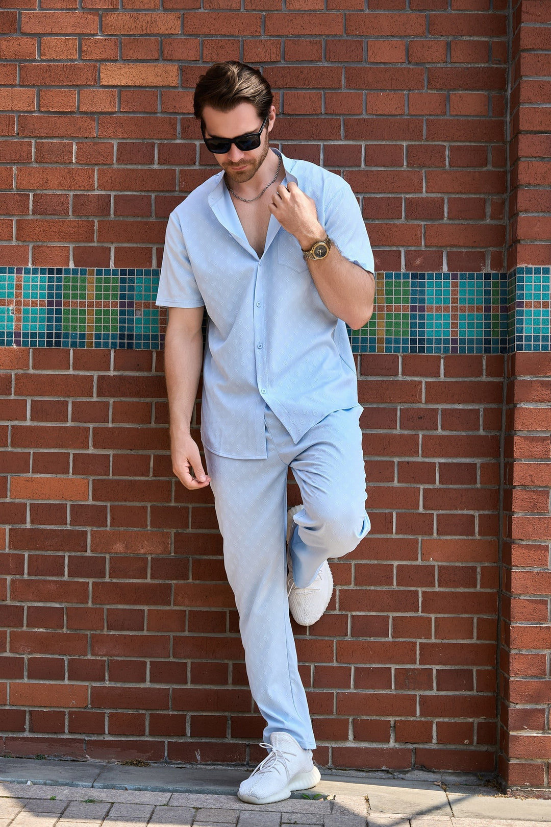 Herren Hochwertiges Freizeitanzug-Set mit lässigem Schnitt und stylischem Design Aliams