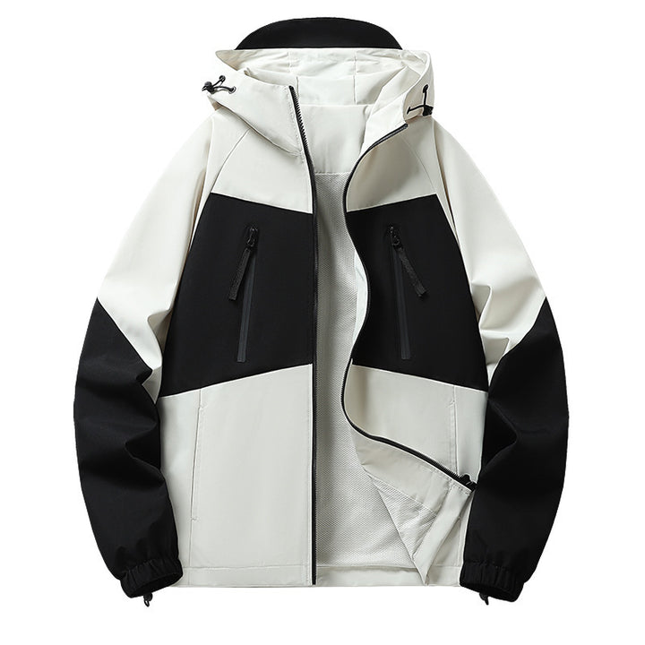 Herren Funktionsjacke mit abnehmbarer Kapuze und wasserabweisendem Material Aliams