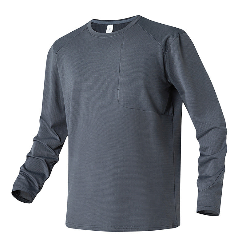Herren Funktionslongsleeve mit atmungsaktiven Eigenschaften und praktischer Tasche Aliams