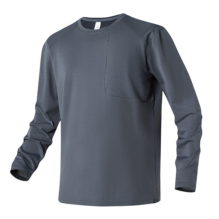 Herren Funktionslongsleeve mit atmungsaktiven Eigenschaften und praktischer Tasche Aliams