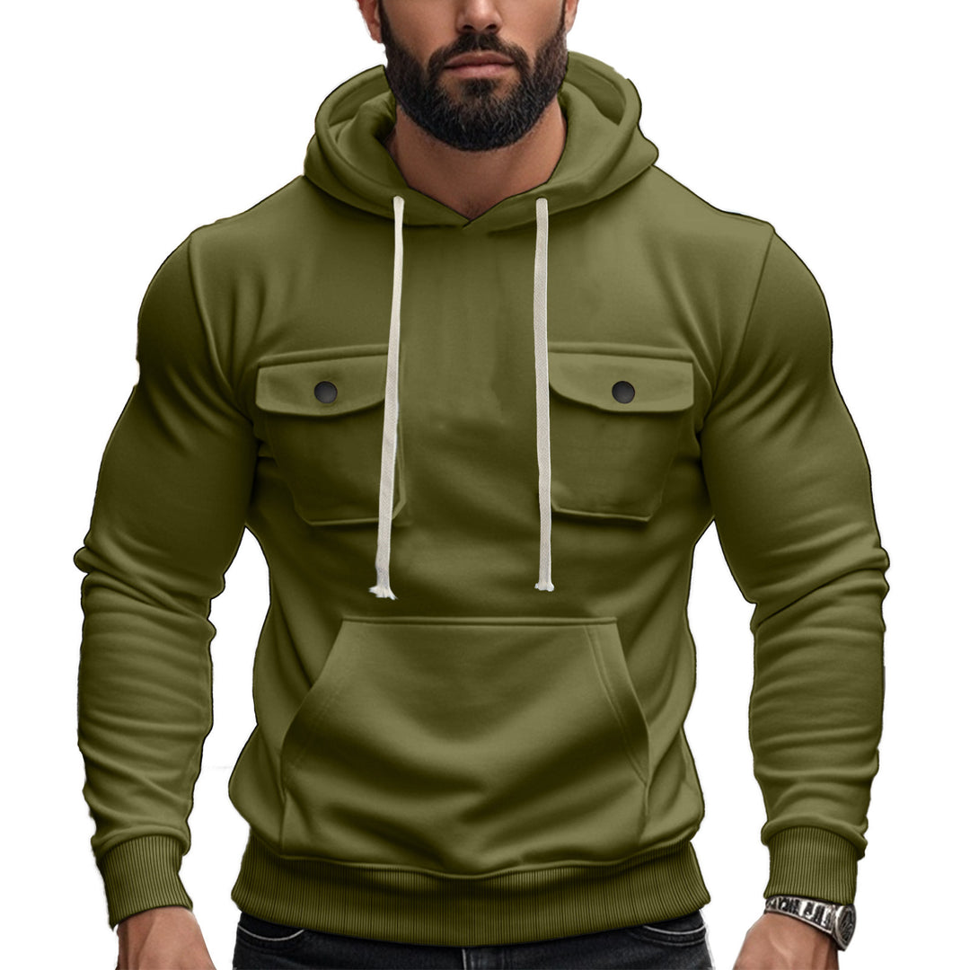 Herren Hoodie mit praktischen Brusttaschen Aliams
