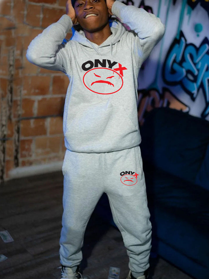 Herren Hoodie- und Jogginghose-Set mit markantem Grafikdesign Aliams