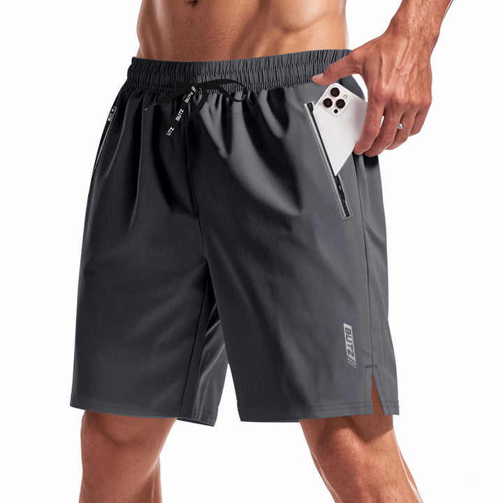 Herren Atmungsaktive Sportshorts mit Seitentaschen und elastischem Bund Aliams