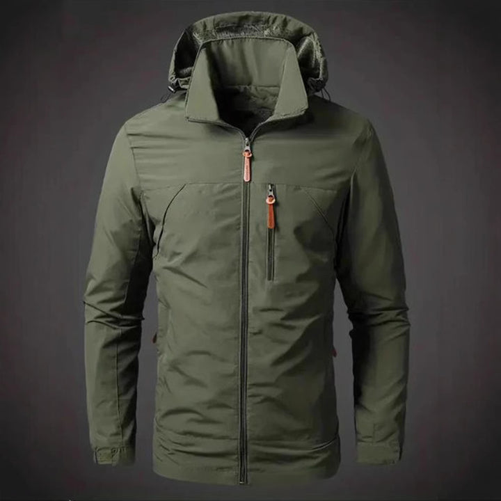 Herren Wetterfeste Funktionsjacke mit verstellbarer Kapuze Aliams