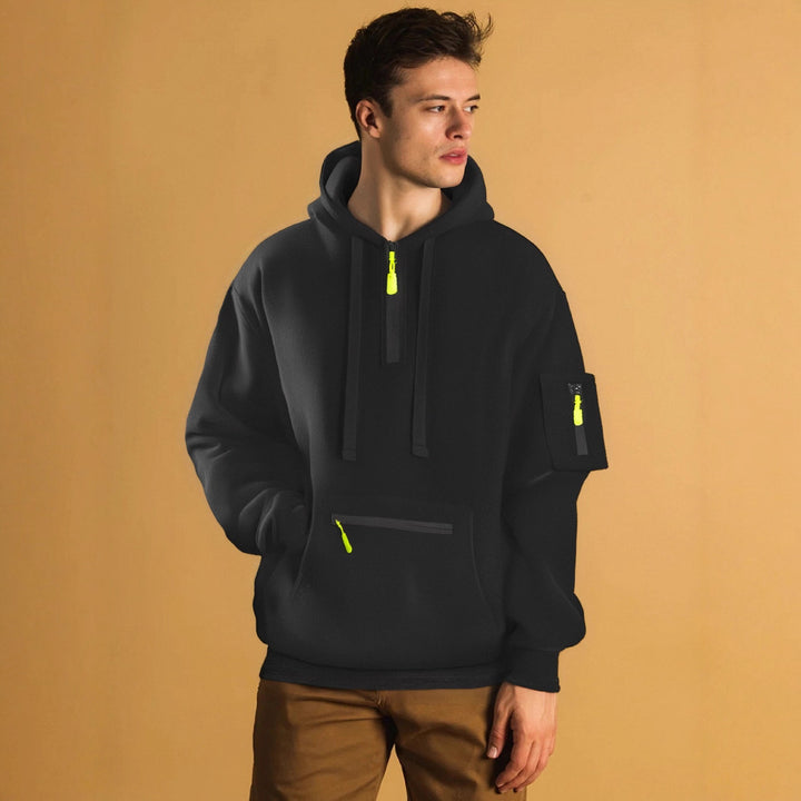 Herren sportlicher Hoodie mit praktischen Taschen und modischem Reißverschluss Aliams