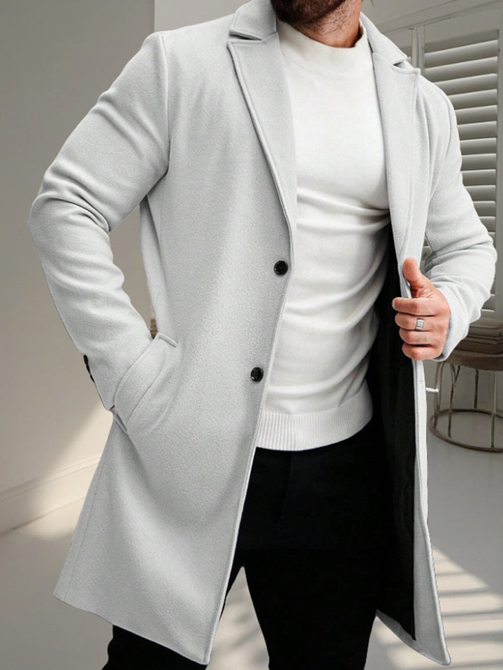 Herren eleganter Wollmantel mit schmaler Silhouette Aliams