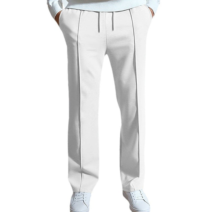 Herren Elegante Freizeithose mit bequemen Seitenstreifen und Gummizug Aliams