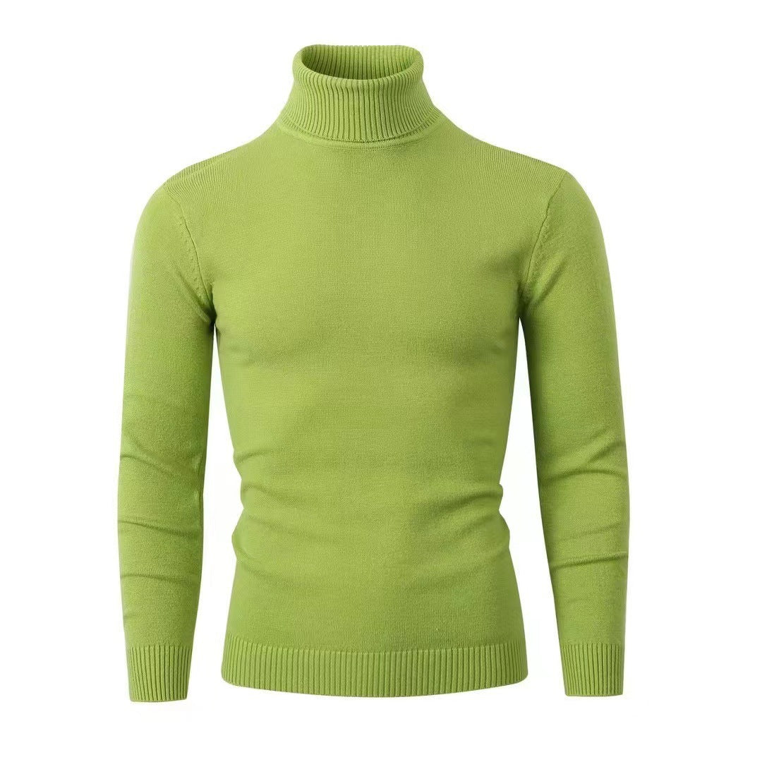 Herren Rollkragenpullover aus feiner Baumwolle mit figurbetontem Schnitt Aliams
