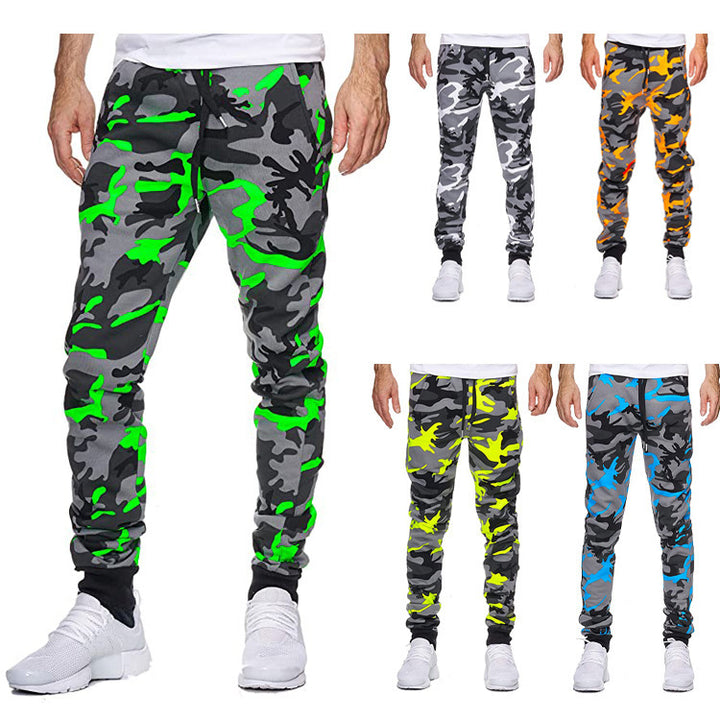 Herren Cargohose mit trendigem Camouflage-Design und elastischem Bund Aliams