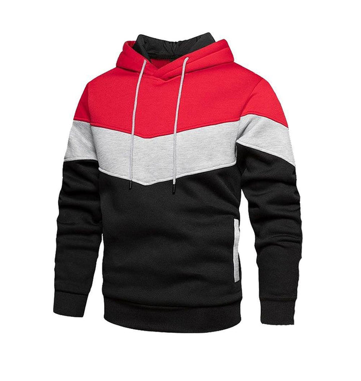 Herren sportlicher Kapuzenpullover mit stylischem Farbmix und praktischen Taschen Aliams