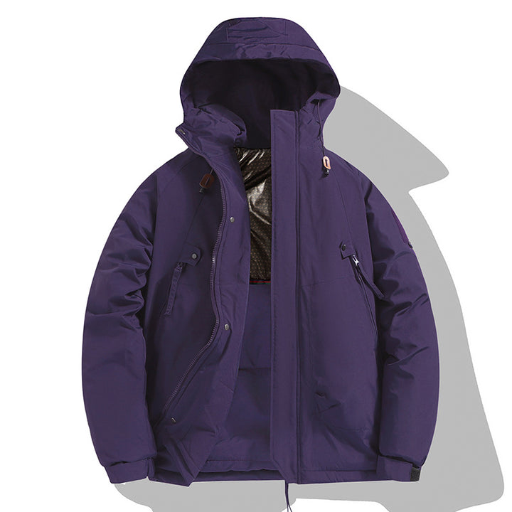 Herren Funktionsjacke mit verstellbarer Kapuze und isolierter Innenausstattung Aliams