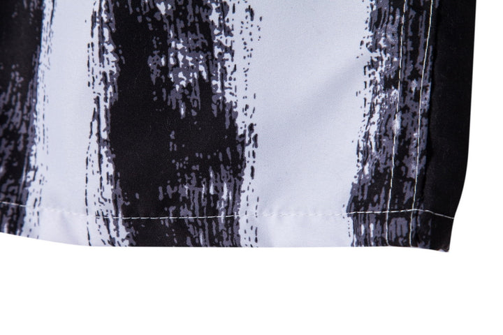 Herren Badeshorts mit modernem Streifenmuster und elastischem Bund Aliams