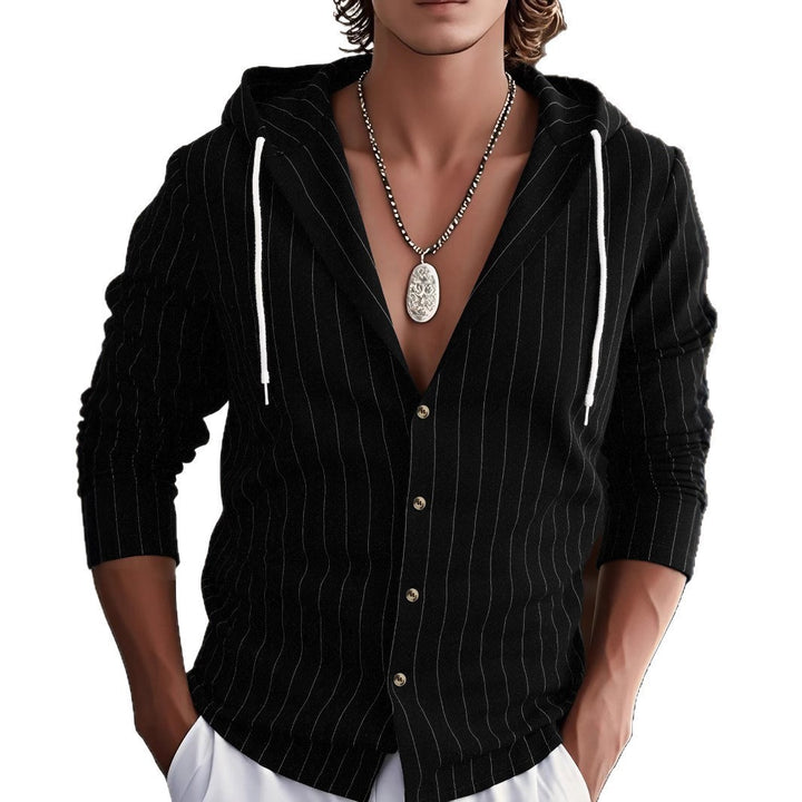 Herren Übergangsjacke mit strukturiertem Design und Kapuze Aliams