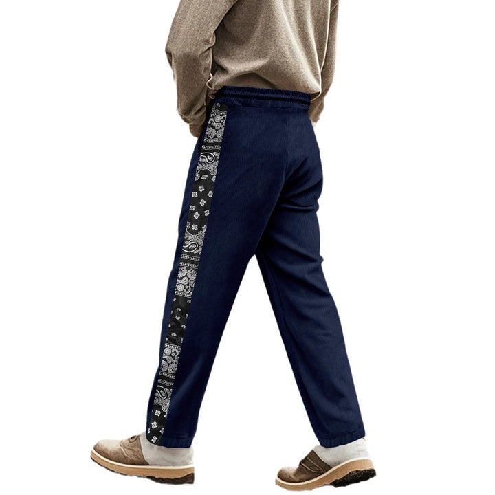 Herren stylische Jogginghose mit seitlichem Grafikdesign und elastischem Bund Aliams