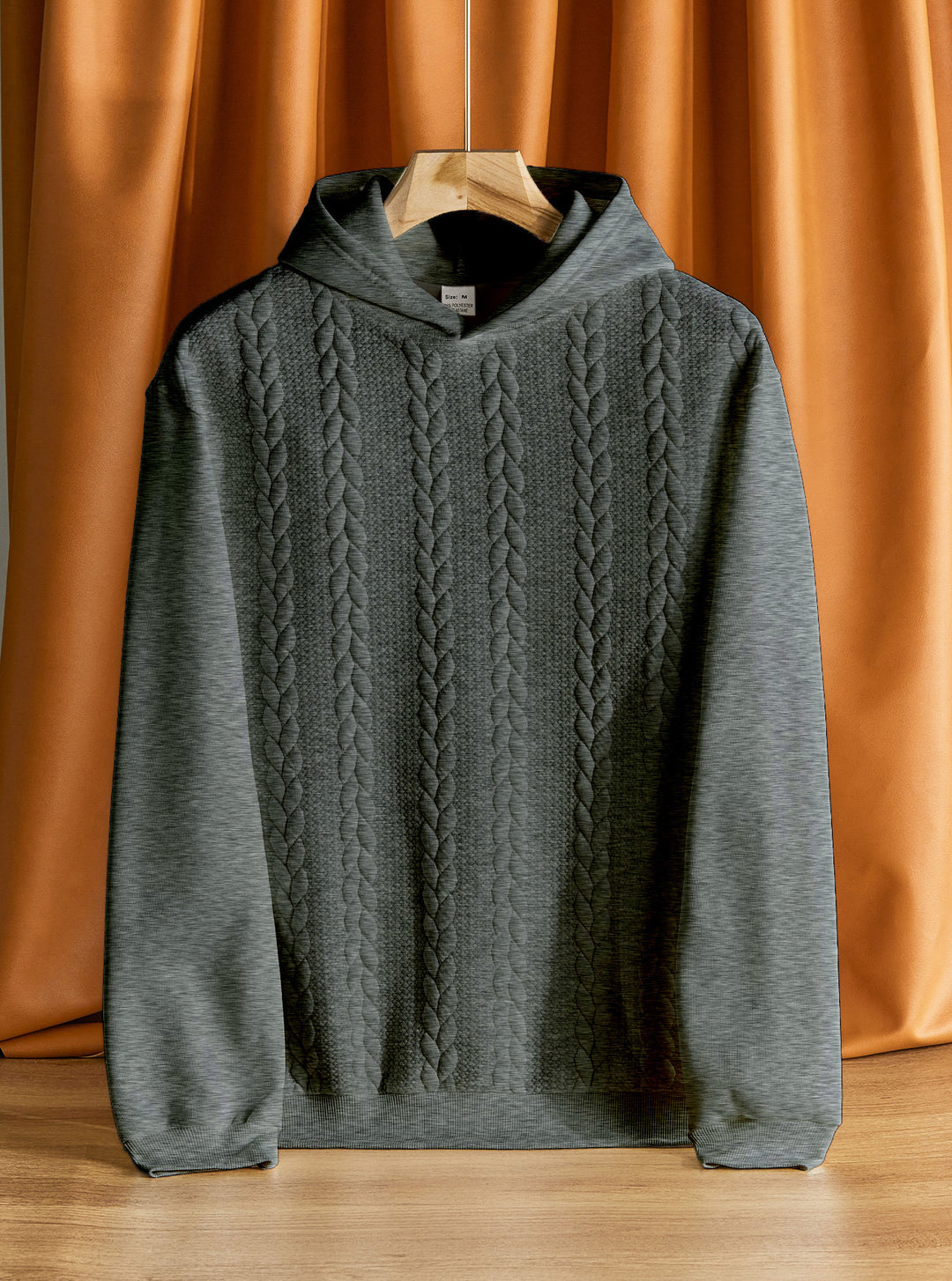 Herren eleganter Kapuzenpullover mit strukturiertem Design Aliams