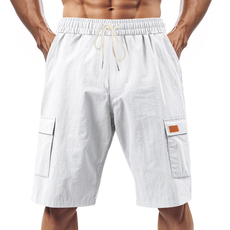 Herren Cargo-Shorts mit vielseitigen Taschen und elastischem Bund Aliams