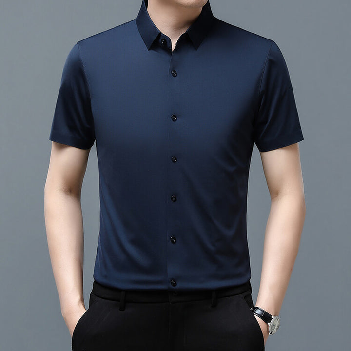 Herren elegantes Kurzarmhemd mit modernen Stofftechnologien Aliams