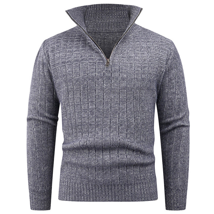 Herren eleganter Rollkragenpullover mit modernem Zopfdesign Aliams